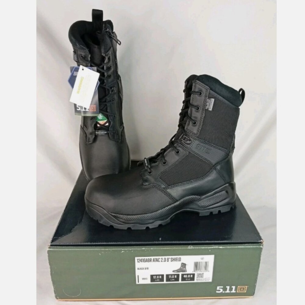 New in Box 5.11 Tactical Men's Sz 12R - ATAC 2.0 8" Shield Military Boots Shoes